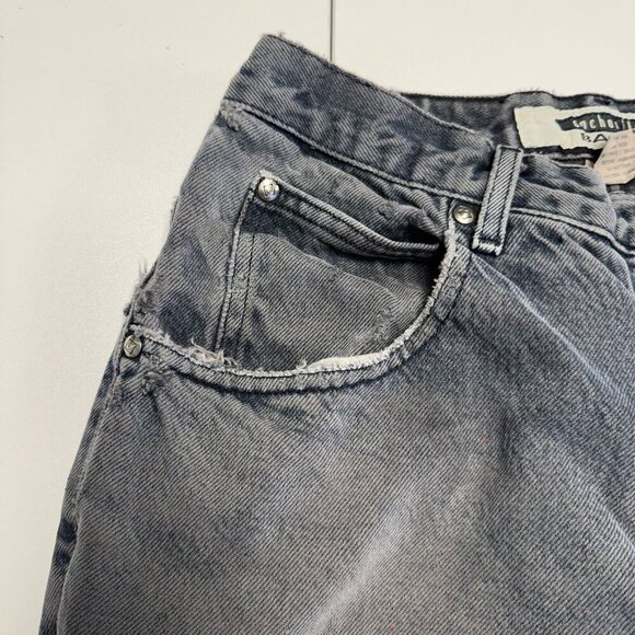 Vintage Anchor Blue Baggy Jeans Mens 32x43 Distressed Patchwork Y2K Skate - Picture 3 of 16